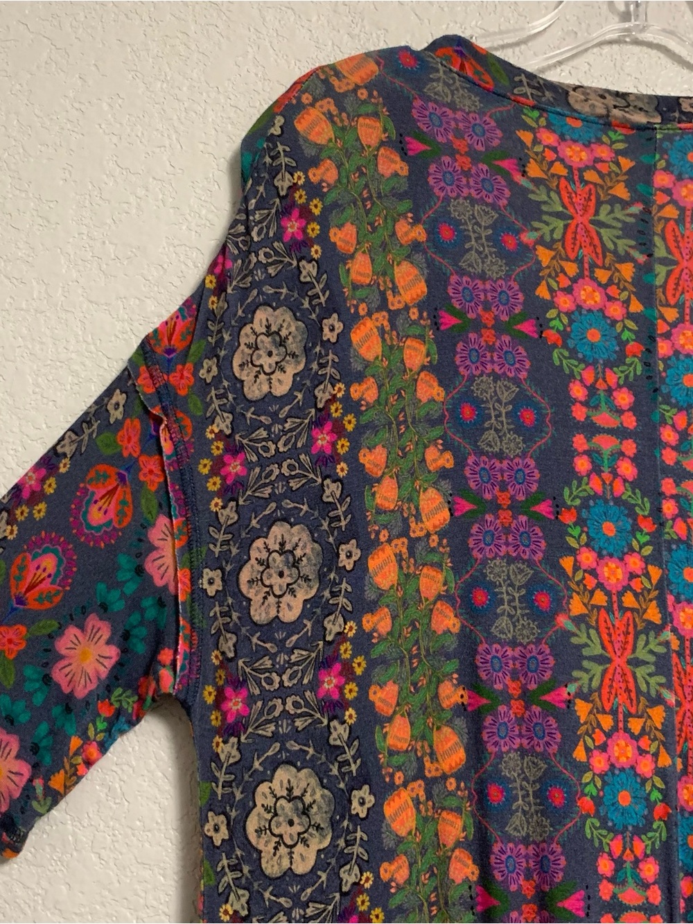 Natural Life Maxi Dress Size M Boho Festival Floral Jersey Short Sleeve Scoop - Picture 10 of 13